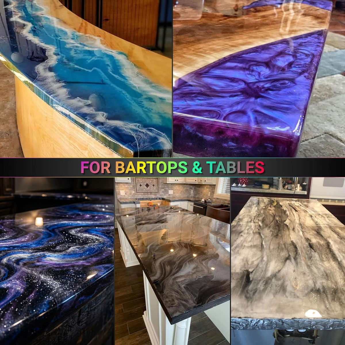 PCP Metallic epoxy bar tops and river tables