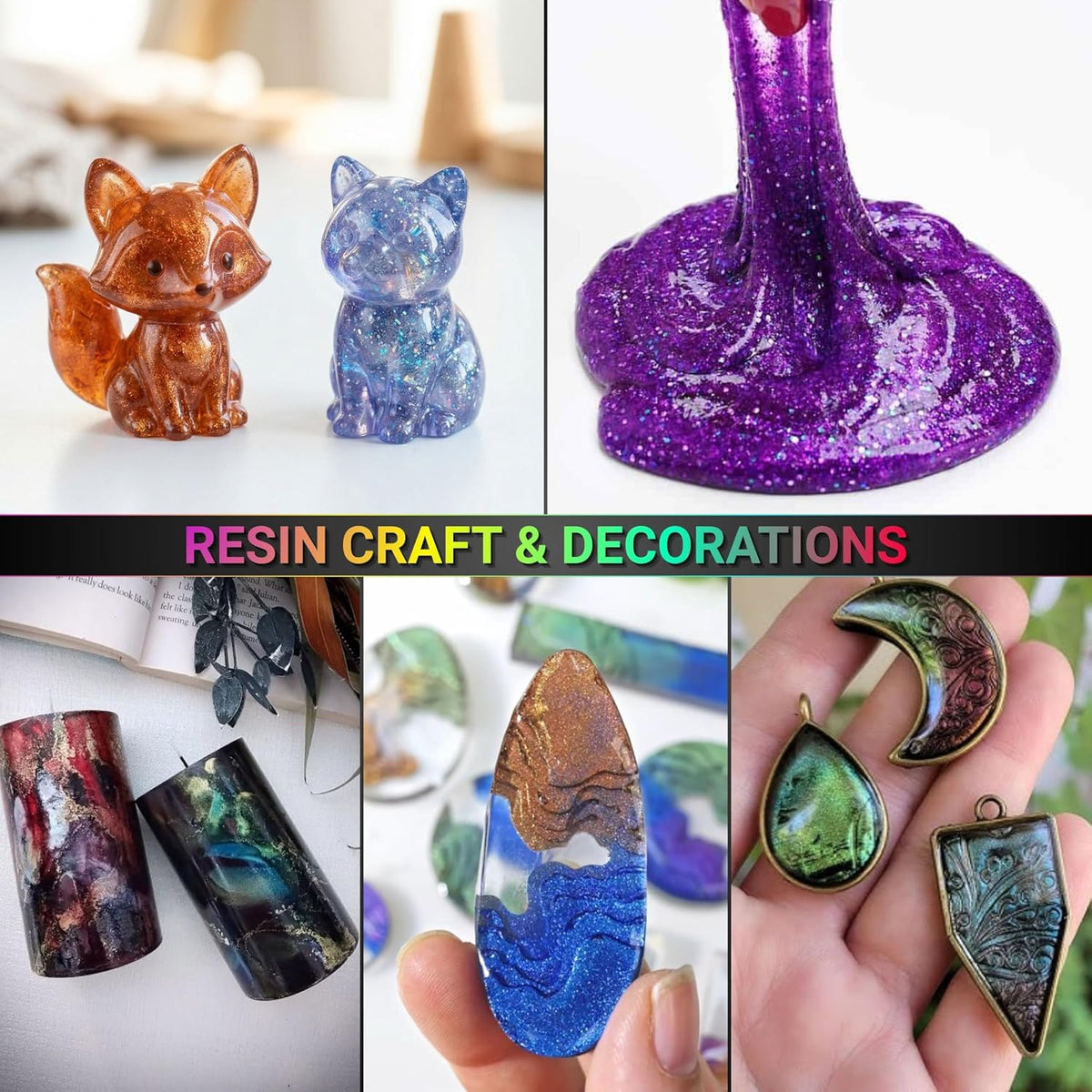PCP Metallic resin crafts and decorations