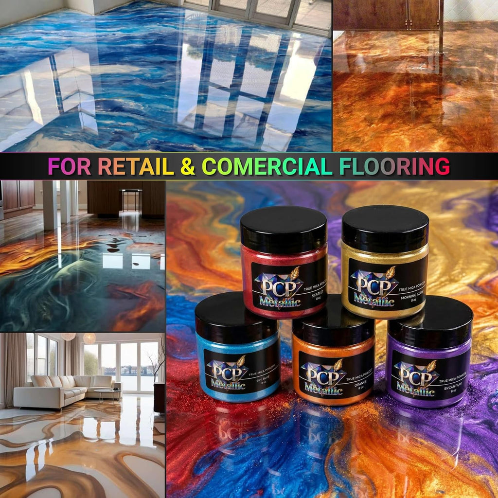 PCP Metallic on retail and commercial epoxy floors