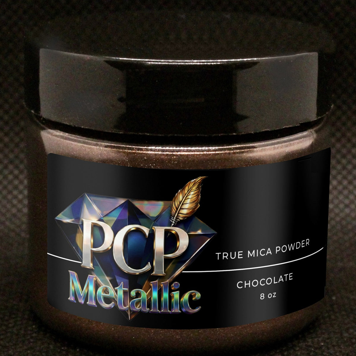 PCP Metallic Mica Powder - Chocolate, 8 oz jar