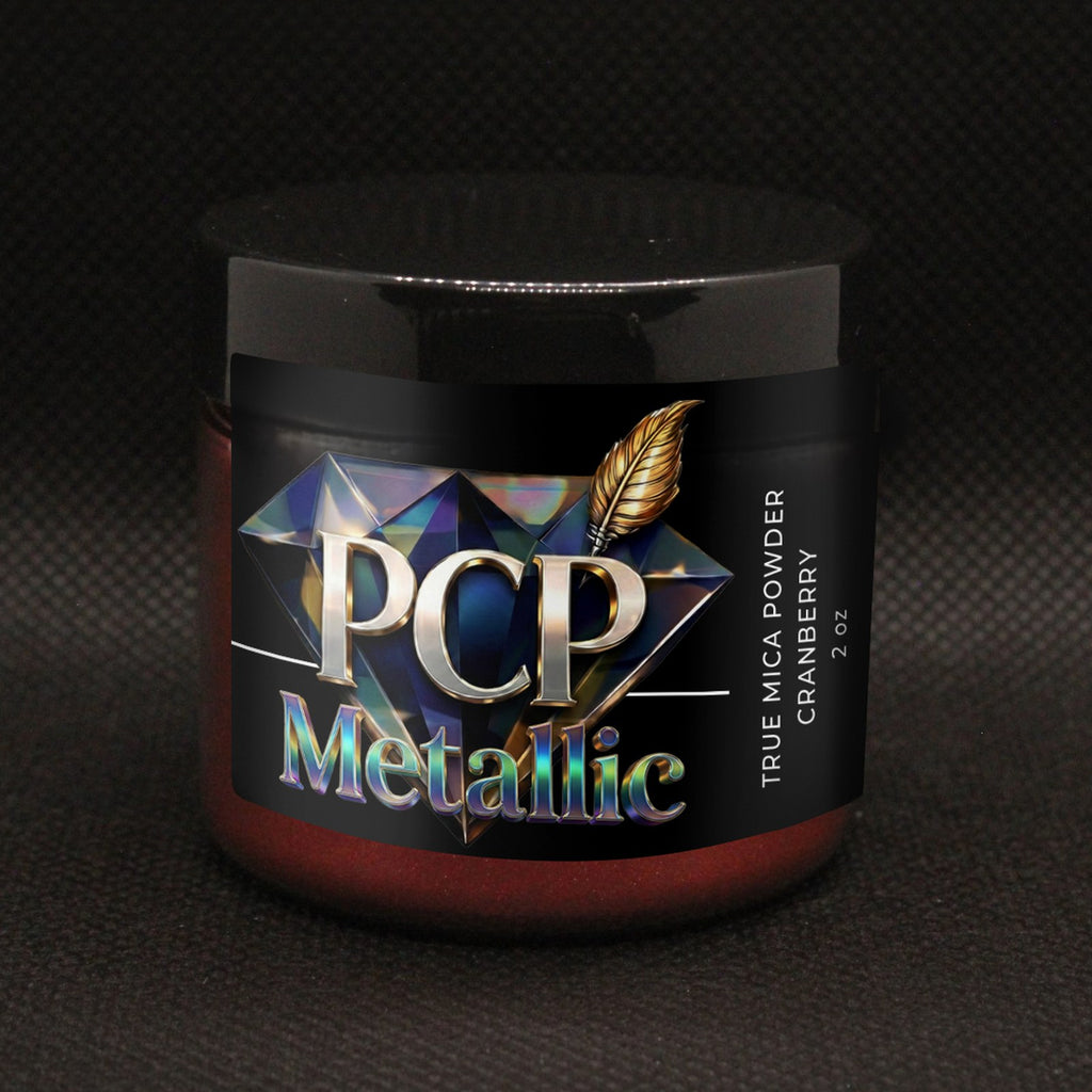 PCP Metallic Mica Powder - Cranberry, 2 oz jar
