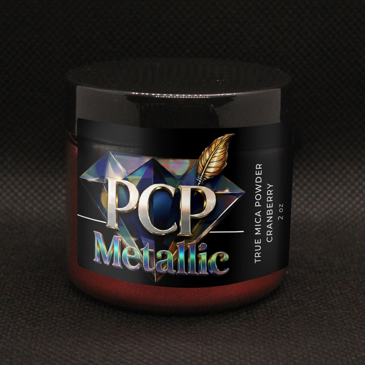PCP Metallic Mica Powder - Cranberry, 2 oz jar