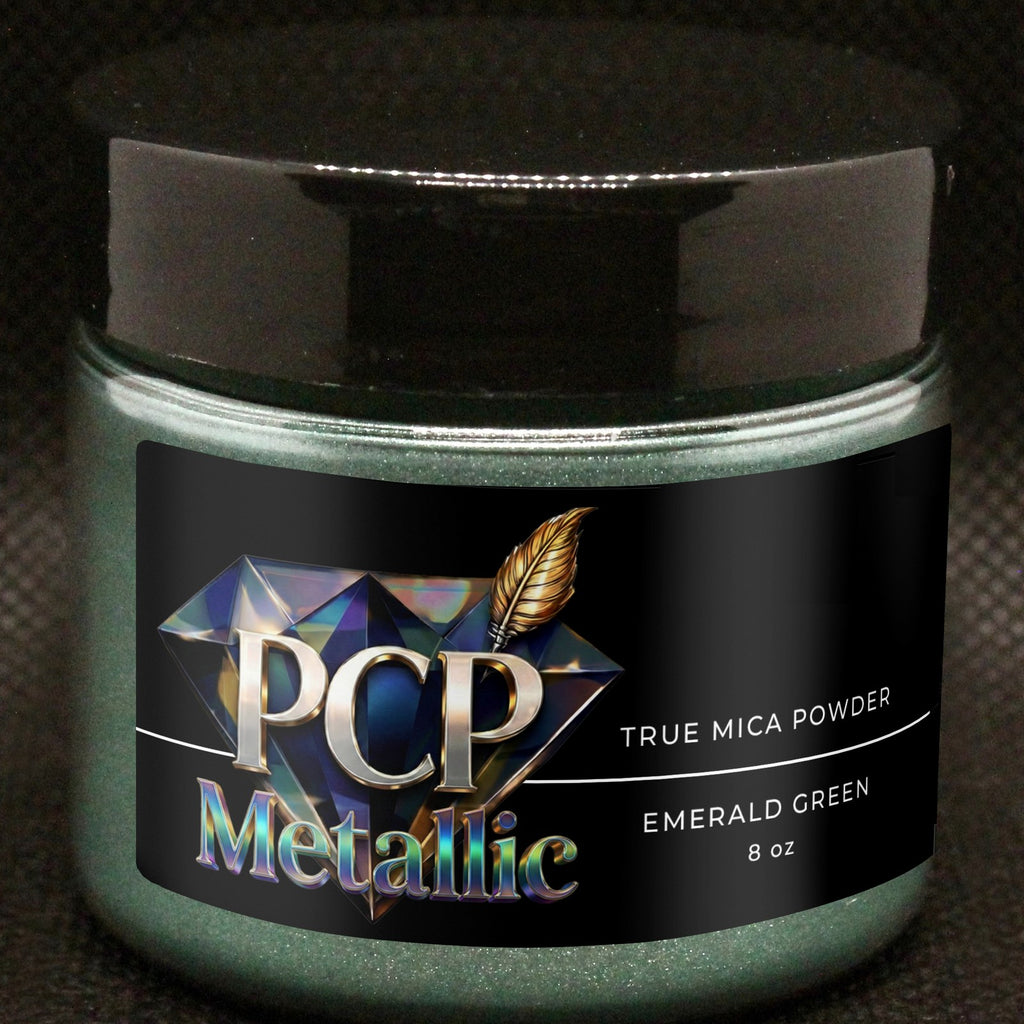 PCP Metallic Mica Powder - Emerald Green, 8 oz jar