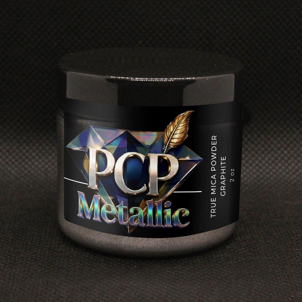 PCP Metallic Mica Powder - Graphite, 2 oz jar