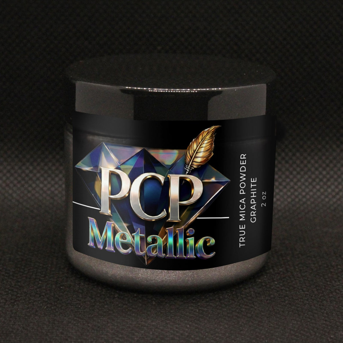 PCP Metallic Mica Powder - Graphite, 2 oz jar