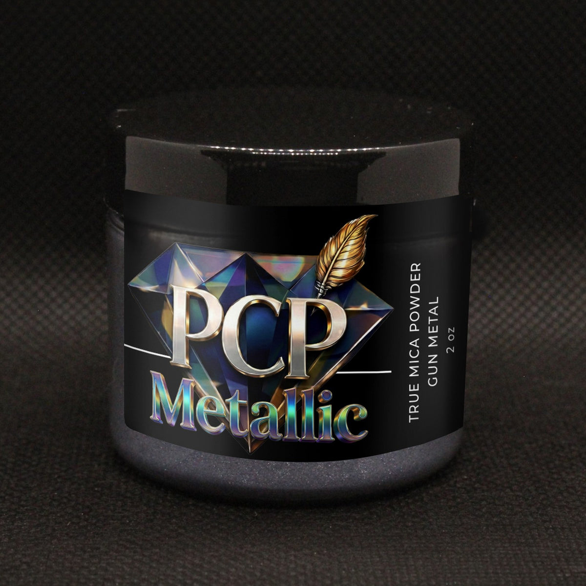 PCP Metallic Mica Powder - Gun Metal, 2 oz jar