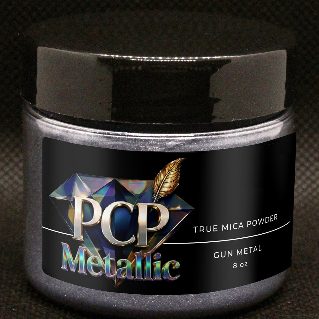 PCP Metallic Mica Powder - Gun Metal, 8 oz jar