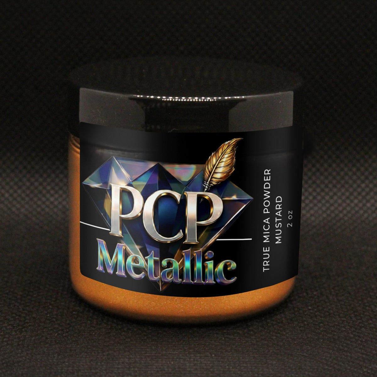 PCP Metallic Mica Powder - Mustard, 2 oz jar