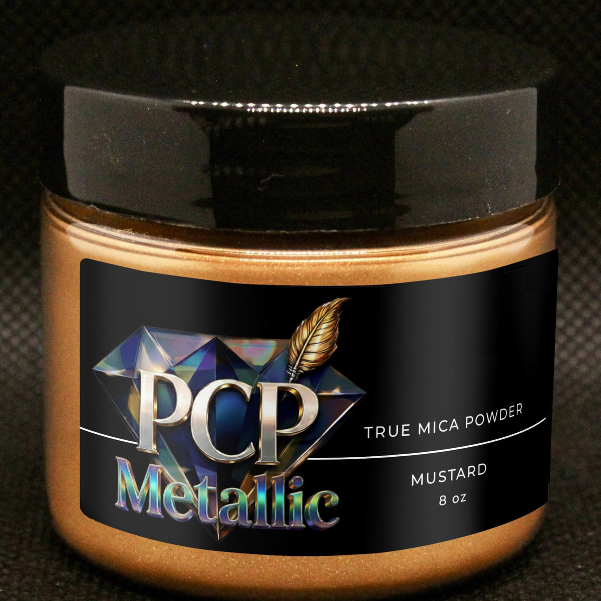 PCP Metallic Mica Powder - Mustard, 8 oz jar