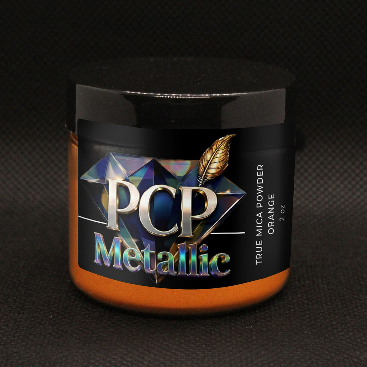 PCP Metallic Mica Powder - Orange, 2 oz jar