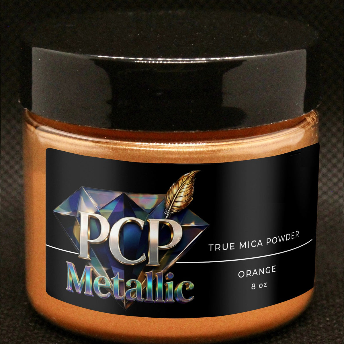 PCP Metallic Mica Powder - Orange, 8 oz jar