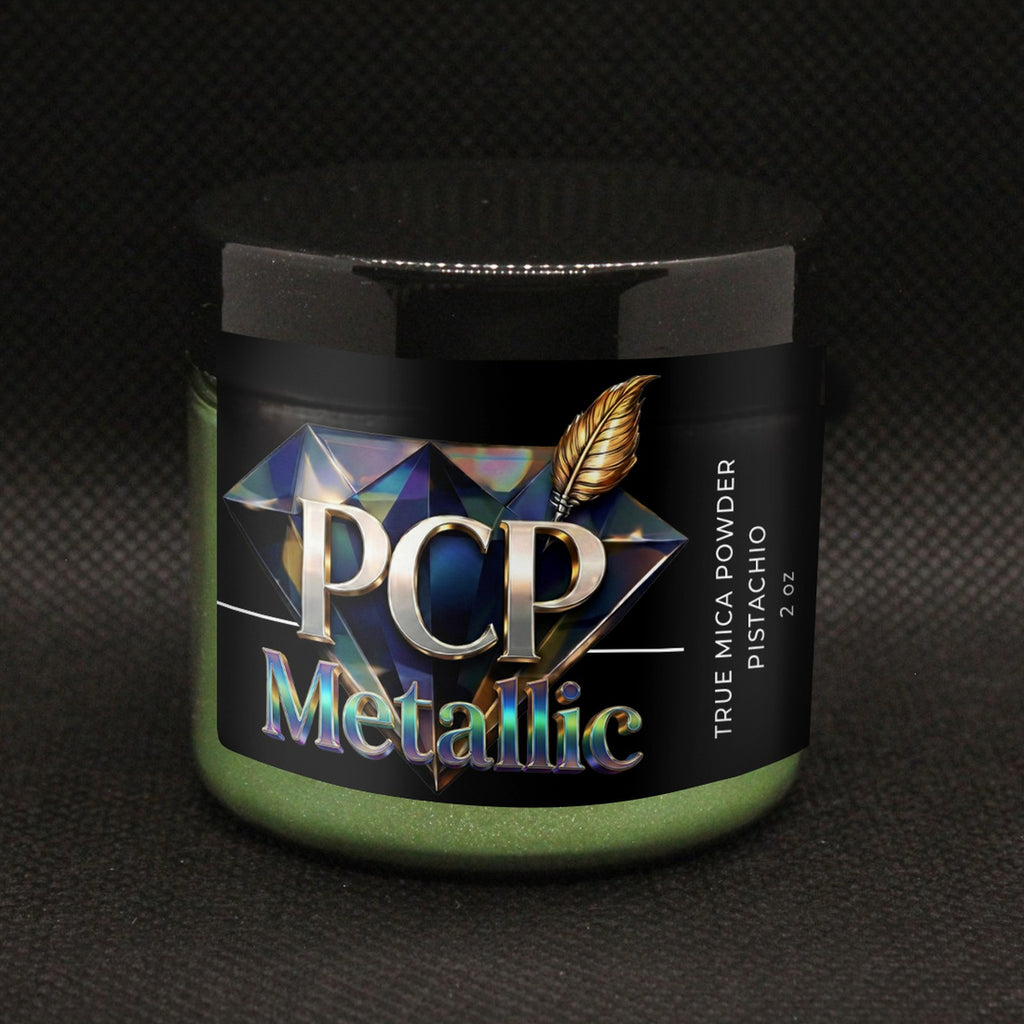 PCP Metallic Mica Powder - Pistachio, 2 oz jar