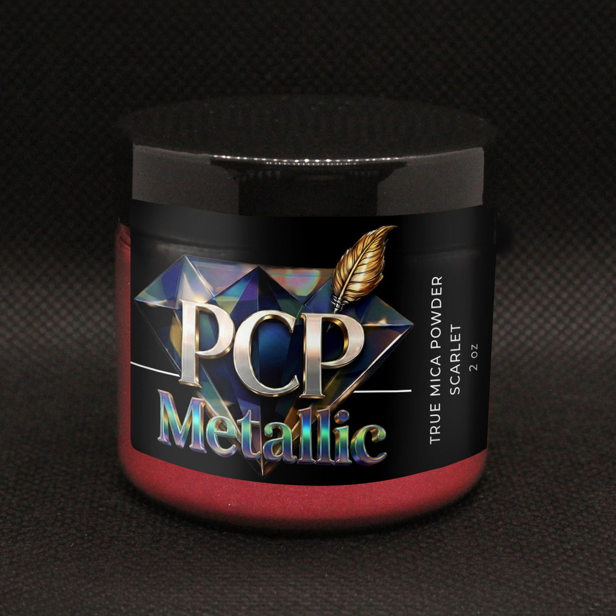 PCP Metallic Mica Powder - Scarlet, 2 oz jar