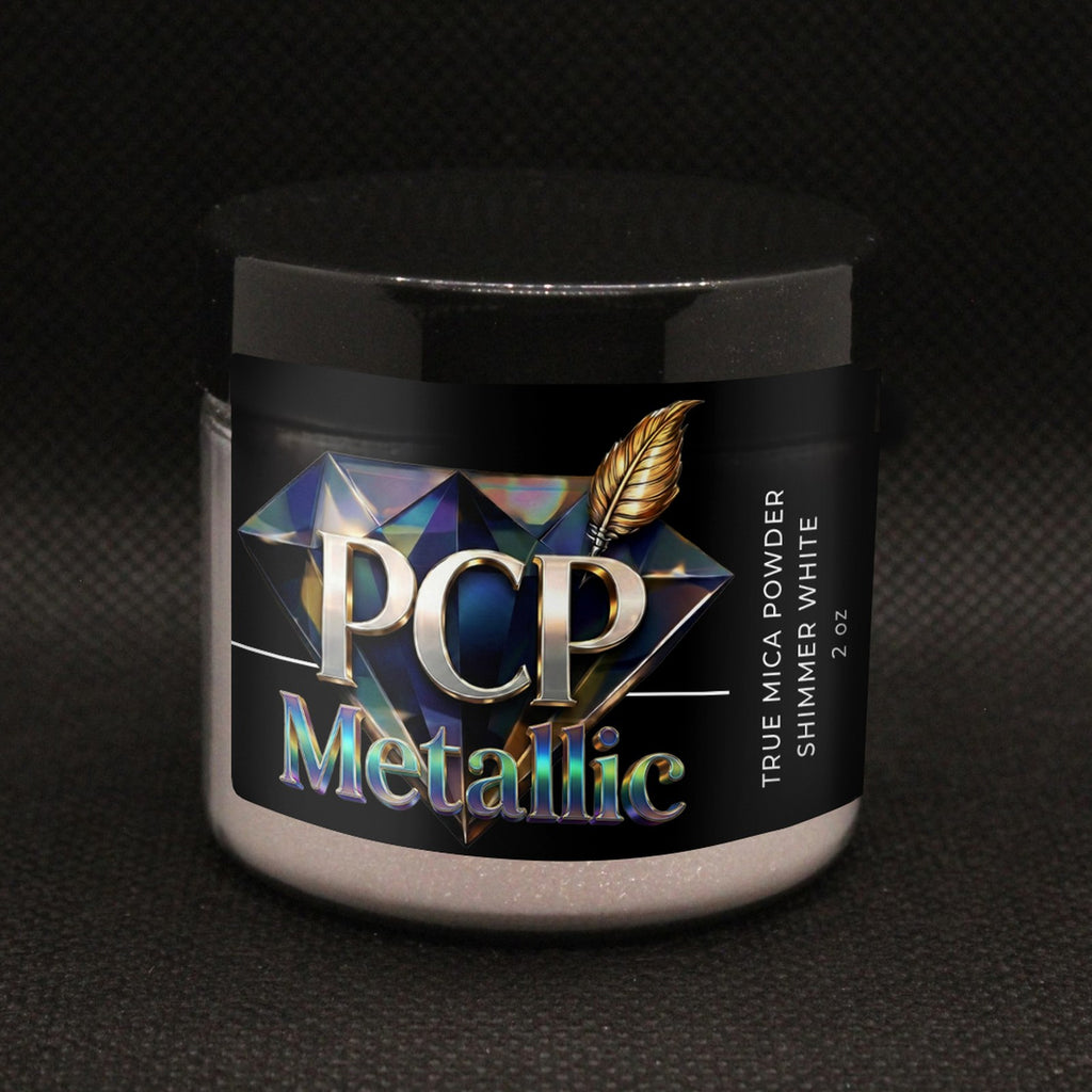 PCP Metallic Mica Powder - Shimmer White, 2 oz jar