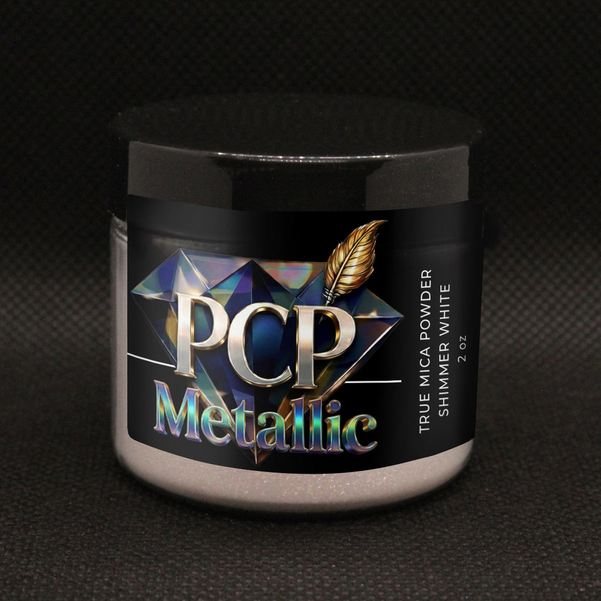 PCP Metallic Mica Powder - Shimmer White, 2 oz jar