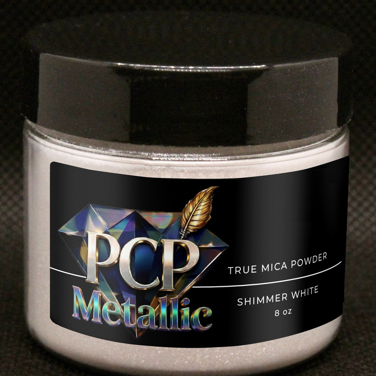 PCP Metallic Mica Powder - Shimmer White, 8 oz jar