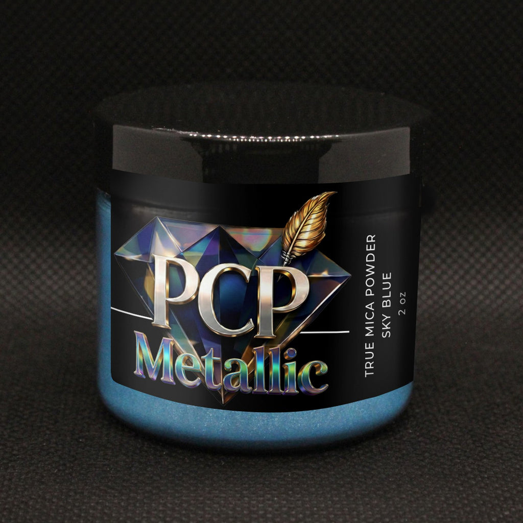 PCP Metallic Mica Powder - Sky Blue, 2 oz jar