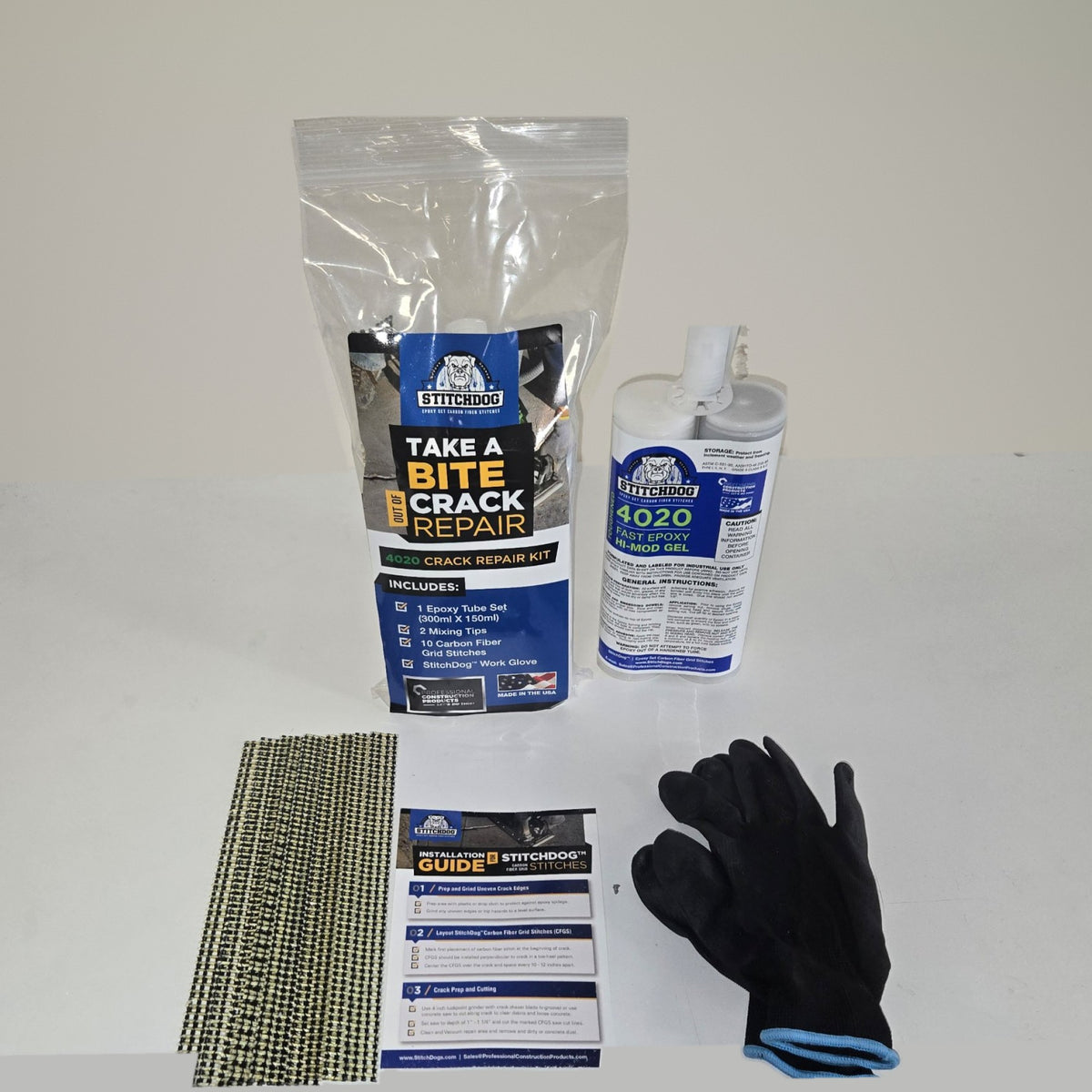 StitchDog SDR 4020 Crack Repair Kit contents